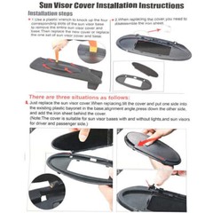 Sun Visor Vanity Mirror Cover Cap For Porsche 996/997/911 Boxster Cayman 986 987