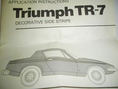 New 1975-1981 Triumph TR7 OEM Multi Lined Side Stripe Kit