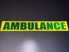 Reflective 30cm AMBULANCE SOLO Car Van Pickup Truck Stickers Reflector