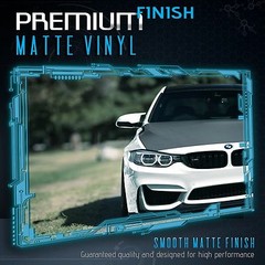Premium Matte Flat Vinyl Wrap Roll Film Sticker Decal Bubble Free Air Release