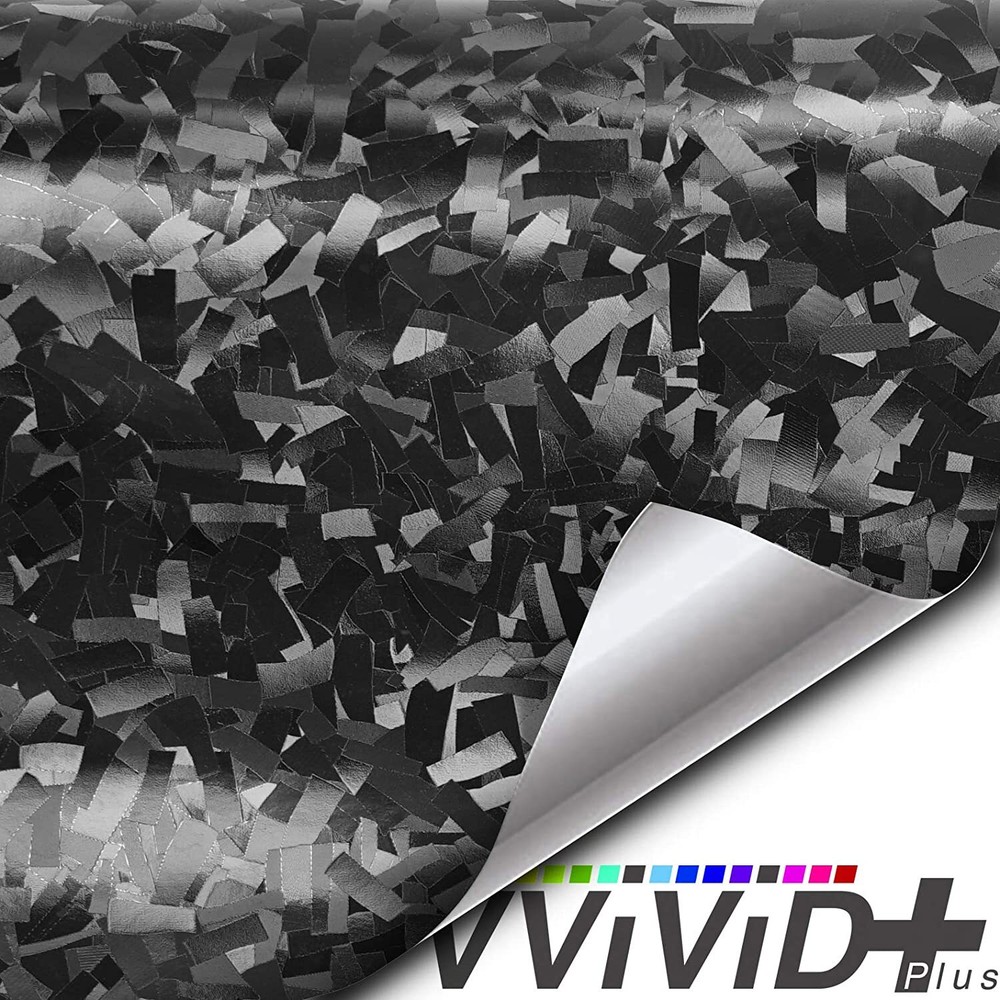 VVivid 2022 VVivid+ Black Forged Carbon (Confetti) Vinyl Car Wrap Film | V484
