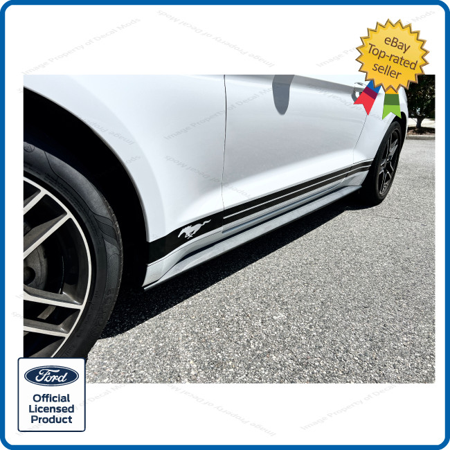 Ford Mustang Rocker Panel Door Side Stripes Decals RAA both sides L and R strip