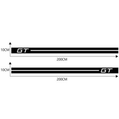 2 PCS Graphics Decal Sticker Side Skirt Stripe Kit For All models Custom