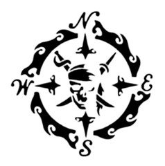 Compass Pirate Vinyl Decal for Car Truck SUV Bumper Wall Laptop Home Decor s
