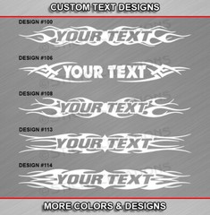 Customized Letters Decal Sticker Vinyl Graphic Windshield Window Tribal Flame