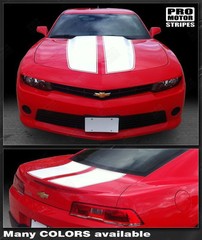 Chevrolet Camaro Rally Racing Stripes Front & Rear Decals 2010 2011 2012 2013