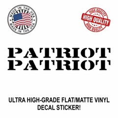 PATRIOT Flat/Matte Black Hood Side Decal Stickers For Jeep Patriot All Models