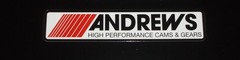 Authentic Andrews High Performance Cams & Gears Decal Sticker
