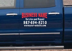 Custom Business Name Advertising sign Car Lettering Decal work Truck vinyl CS21