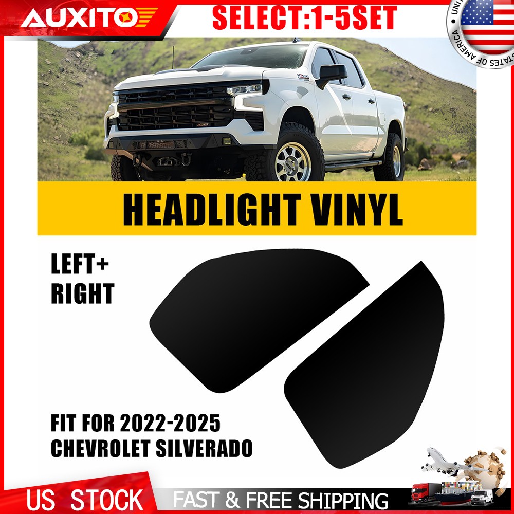 SMOKE Vinyl Tint Overlay Decals For Chevy Silverado Side Marker Lights 22+ 2-10X