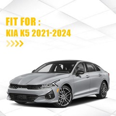 1-10Set Chrome Delete Window Trims Glossy Black Overlay Vinyl for KIA K5 2021-24