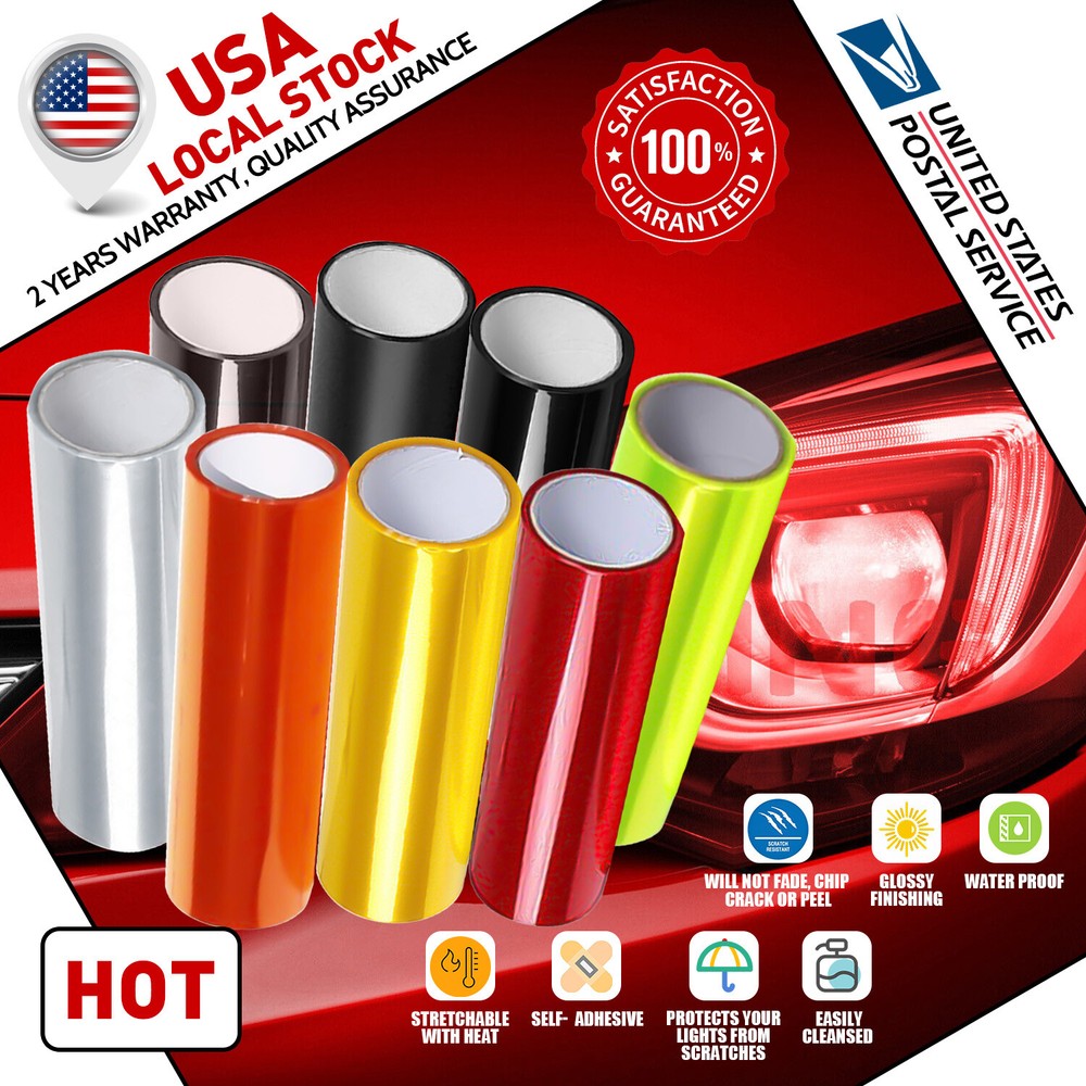 Dark Smoke Chameleon Tint Headlight Taillight Fog Light Vinyl Film US