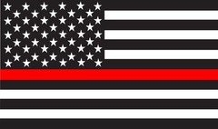5″ Thin Red Line Firefighter Lives Matter American Flag Vinyl Decal Sticker