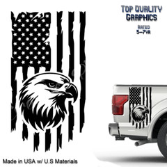 USA Flag Eagle Distressed decal sticker vinyl graphic American car truck window