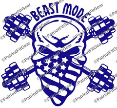 Beast Mode,Release The Beast,Skull,Fitness,,Exercise,CrossFit,Custom Vinyl Decal