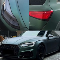 5FTx50FT PET Matte Super Dark Green Self-Adhesive Air Release Vinyl Wrap