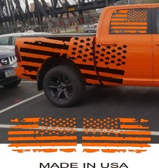 American Flag Vinyl Decals Left & Right Side Truck Car Graphics Stickers