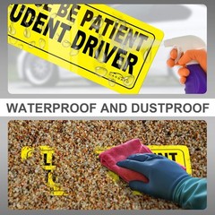 Weatherproof Student Driver Warning Magnets – Size 9×3.5 Inches for Visibility