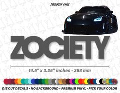 ZOCIETY Windshield Center Banner Decal Sticker – 14.25 Inches for 280Z 300Z 370Z