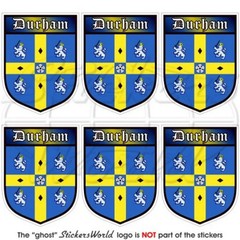 DURHAM County Shield England UK British 40mm (1.6″) Vinyl Stickers Decals x6