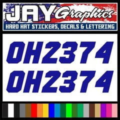 pair – Custom Printed SNOWMOBILE REGISTRATION Numbers Lettering / Many Colors!