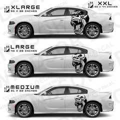 XL Gorilla Angry Head Decal for Both Sides fits Charger 1 Pair Universal fit