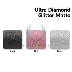 Premium Ultra Diamond Glitter Matte Silver Car Vinyl Wrap Sticker Decal Sheet