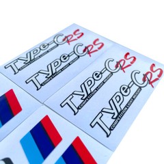 8Pcs SSR Reflect Wheel Sticker Type-C RS For Universal Fit JDM Style