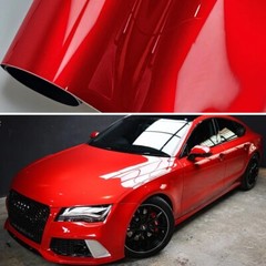720″ x 60″ Premium Super Gloss Metallic Red Vinyl Film Wrap Sticker 60ft x 5ft