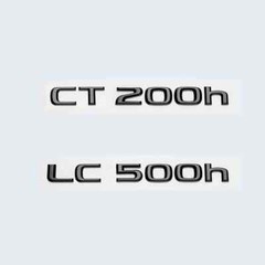 3D Chrome Glossy Black ABS Letters Number CT200h LC500 LC500h HYBRID Emblem