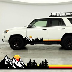 Overland Truck Decal for Tacoma, 4Runner, Jeep. Universal Fit. Retro Stripes.