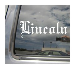 Lincoln – Old English Nebraska California Car Vinyl Decal Window Sticker 18187