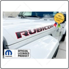 (2x) Jeep Gladiator RUBICON Hood Decals Stickers Map Topo Lines Red Black UV1A1