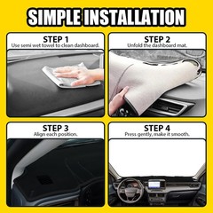 Fit 2022-25 Ford Maverick Dash Mat Dashboard Protector Anti-Glare Pad Black 1-5X