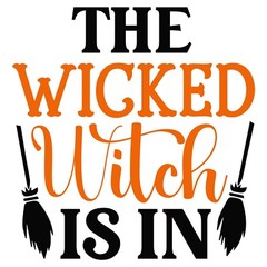 4” Witch Is In Sticker Funny Halloween Holiday Trick Or Treat DIY Craft Idea