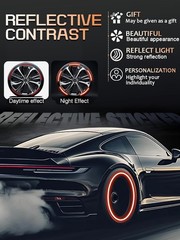 20PCS Car Wheel Reflective Decorative Strip,Night Safety Warning Stickers,Car…