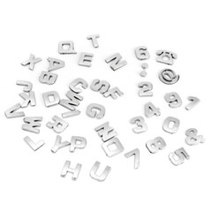 Chrome Silver Letters Alphabet Sticker Emblem Badge Decal DIY For Car Motorcycle