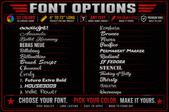Custom Text Vinyl Lettering Transfer Sticker Decals Any Text-Numbers-Any Font