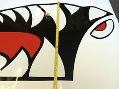 2x 41” Shark Mouth Tooth Teeth Sticker Vinyl Exterior Decal For Car Side Door