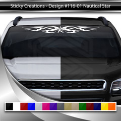 116-01 NAUTICAL STAR Windshield Decal Window Sticker Vinyl Graphic Banner Star