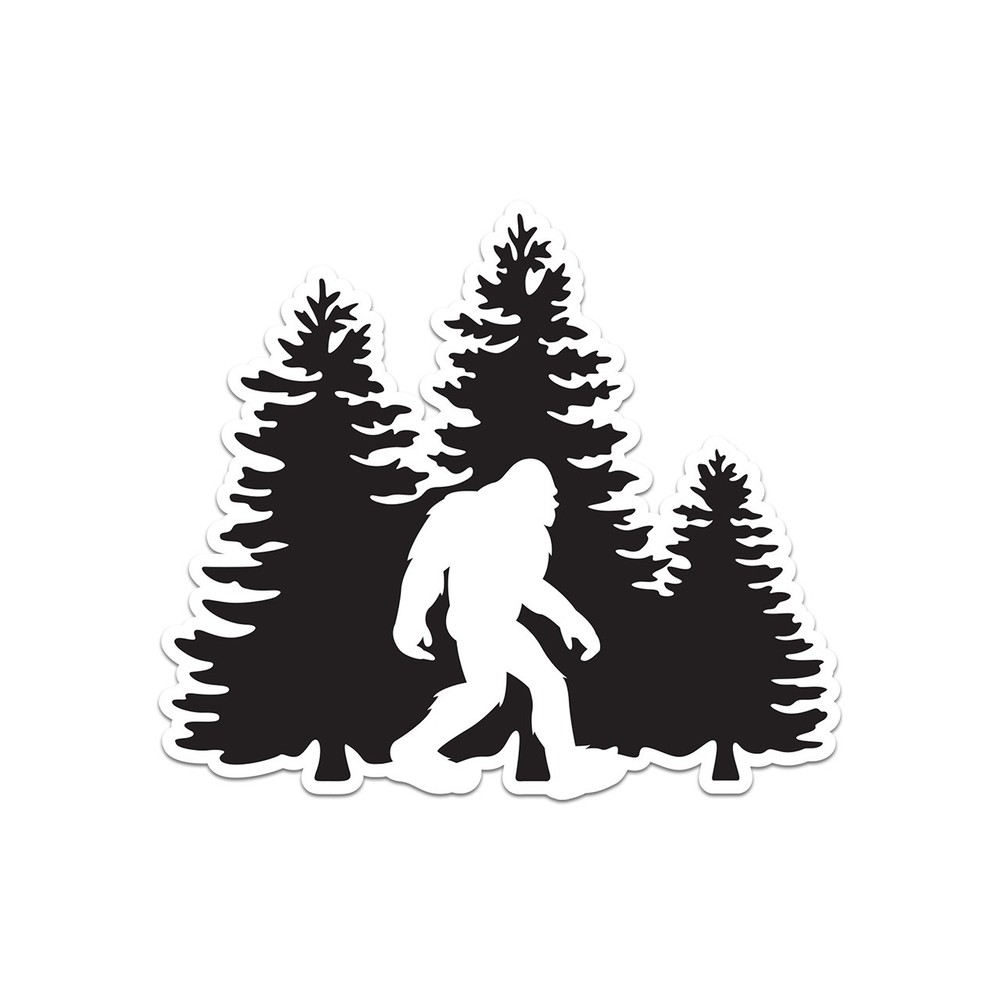 Bigfoot Trees Forest Sticker Decal
