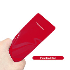 5FTx50FT PET Metallic Paint Soul Red Vinyl Wrap Self-Adhesive Air Release