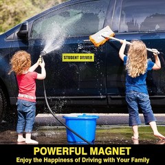 3-Piece Reflective Student Driver Magnets – Strong Adhesion for Safe Driving