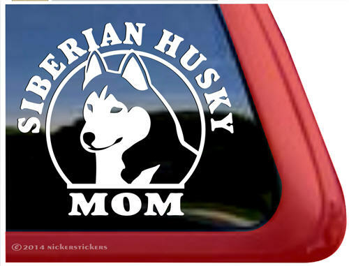 Siberian Husky Mom ~ Dog Car Window Decal Sticker