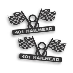 2X 401 Nailhead V8 Engine Decal fits Buick Wildcat Hot Rod Classic Muscle Car B