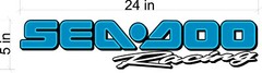 SEA-DOO Racing Decal 24″ BLUE / SOLD INDIVIDUALLY / Vinyl Graphic / Sticker
