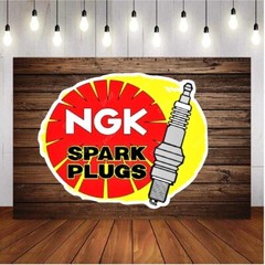 NGK SPARK PLUGS RED YELLOW PLUG RACING CAR TRUCK UV Laminated Vinyl Decal 