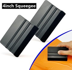 “Automotive Vinyl Wrap Kit with Tools: Black Vinyl, Car Compatible, Plastic Ex..