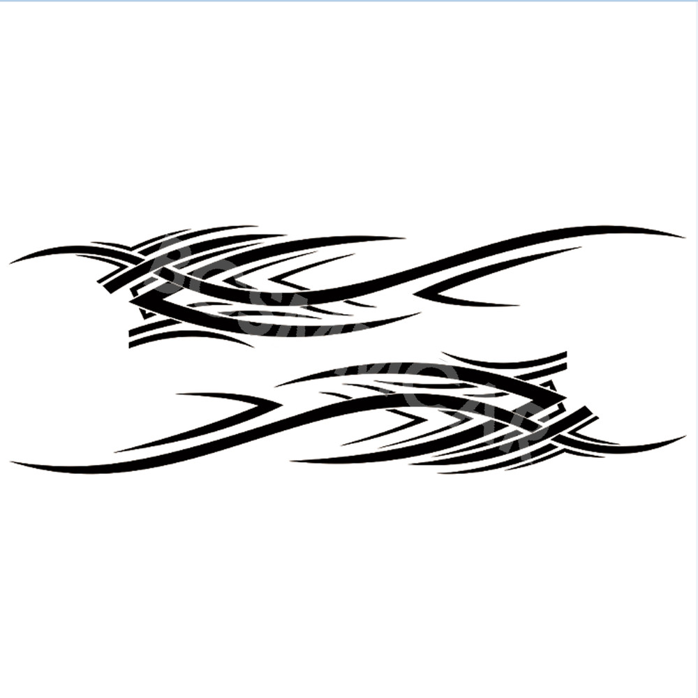 Vinyl Flame Graphics Decal Racing Stripe Stickers For Car Side Body Door Fender
