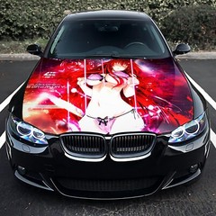 Sexy Girl Anime Hood Wrap Decal Vinyl Sticker Graphic Rias Fit any Car Truck